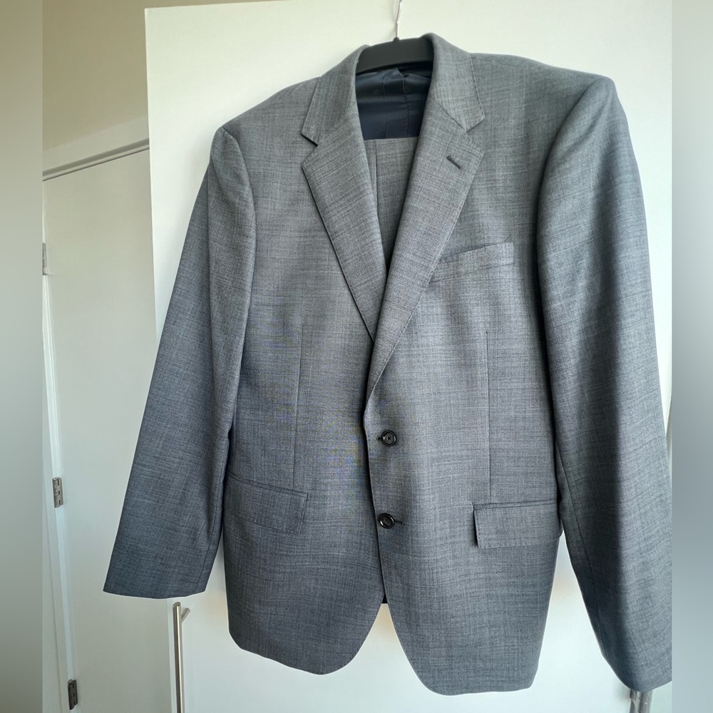 J.Crew Slim fit Ludlow suit. Both jacket and pants gray blue color
